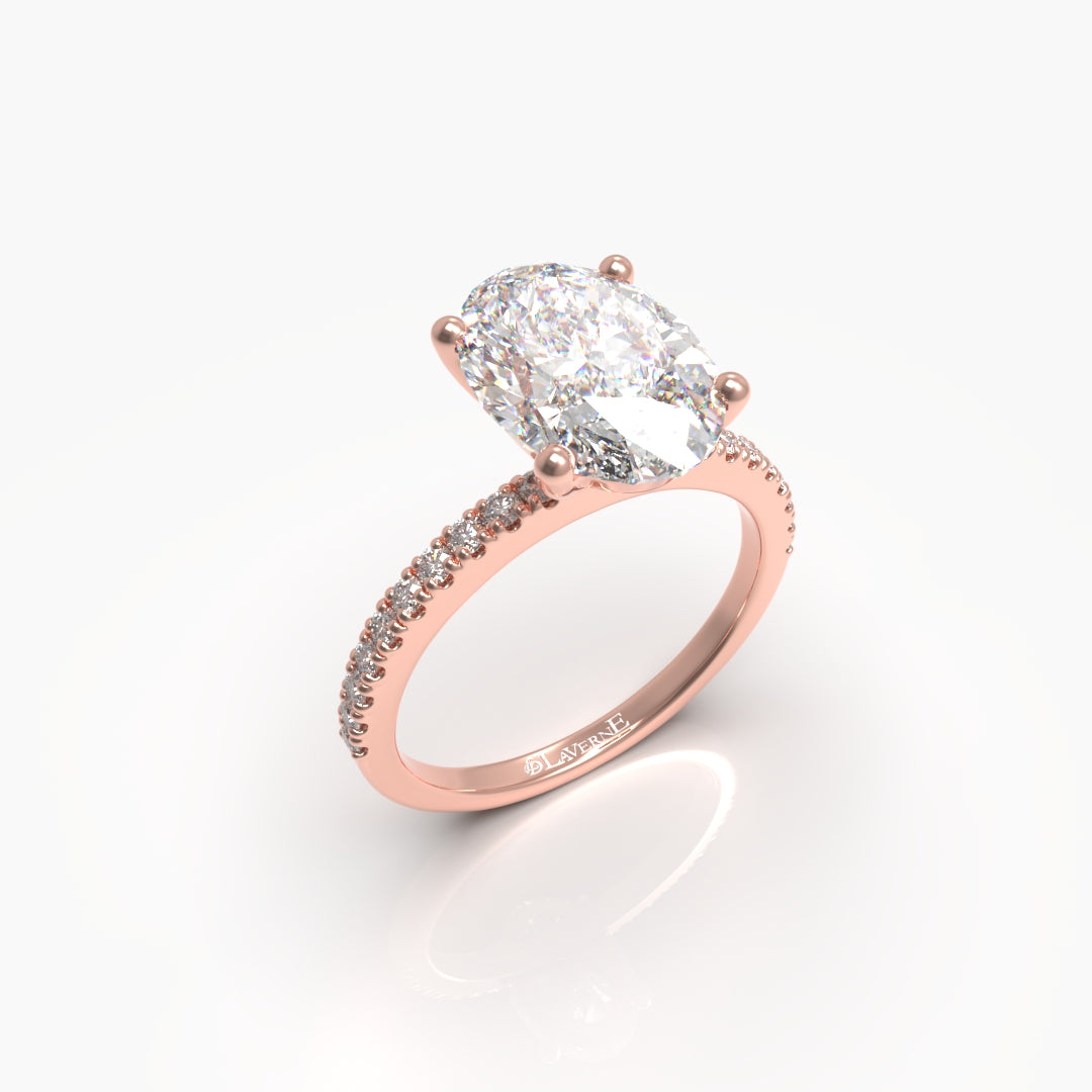 1 Carat Oval Solitaire Lab Grown Engagement Ring