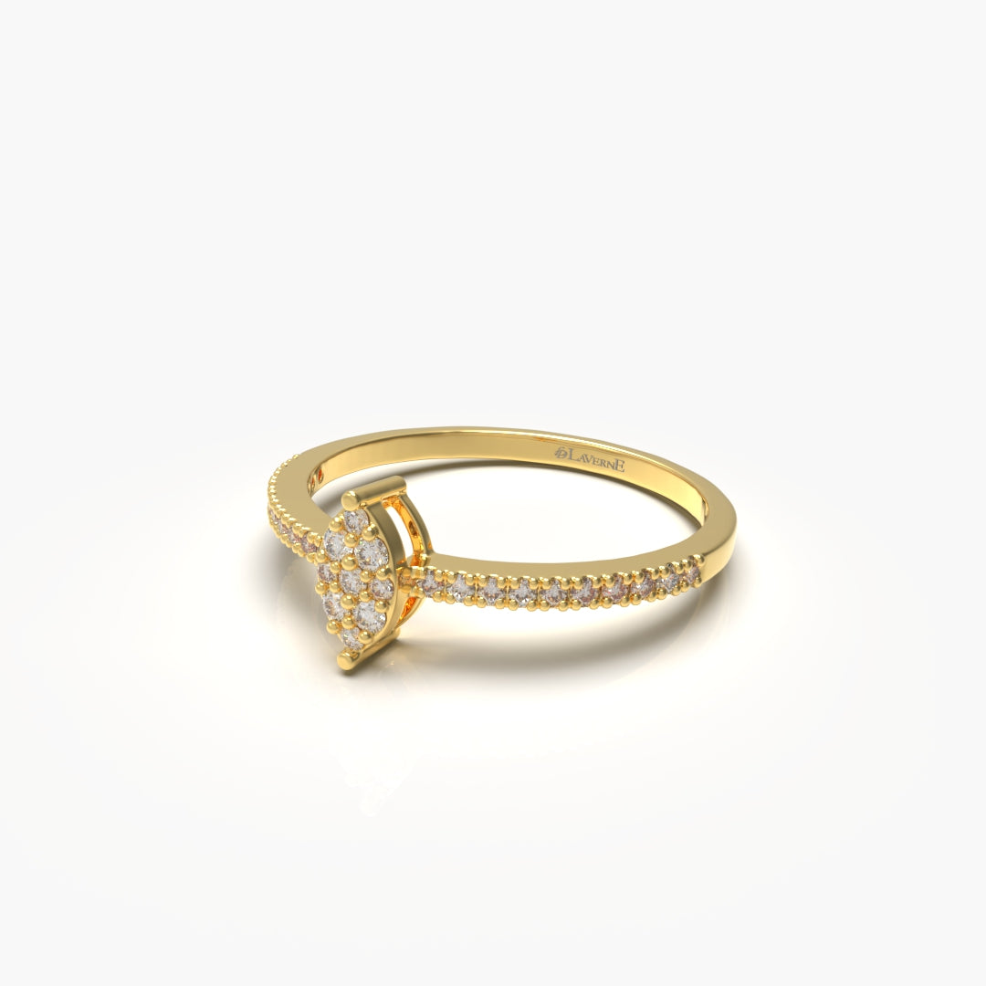Marquise Outline Pave Ring