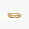 Unique Double Row Micro Pave Ring