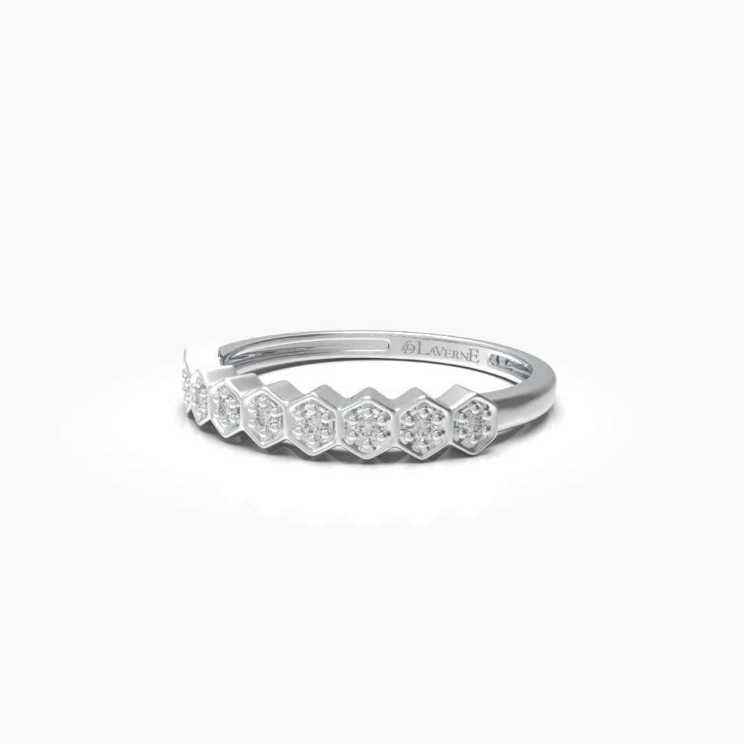 Honeycomb Diamond Ring