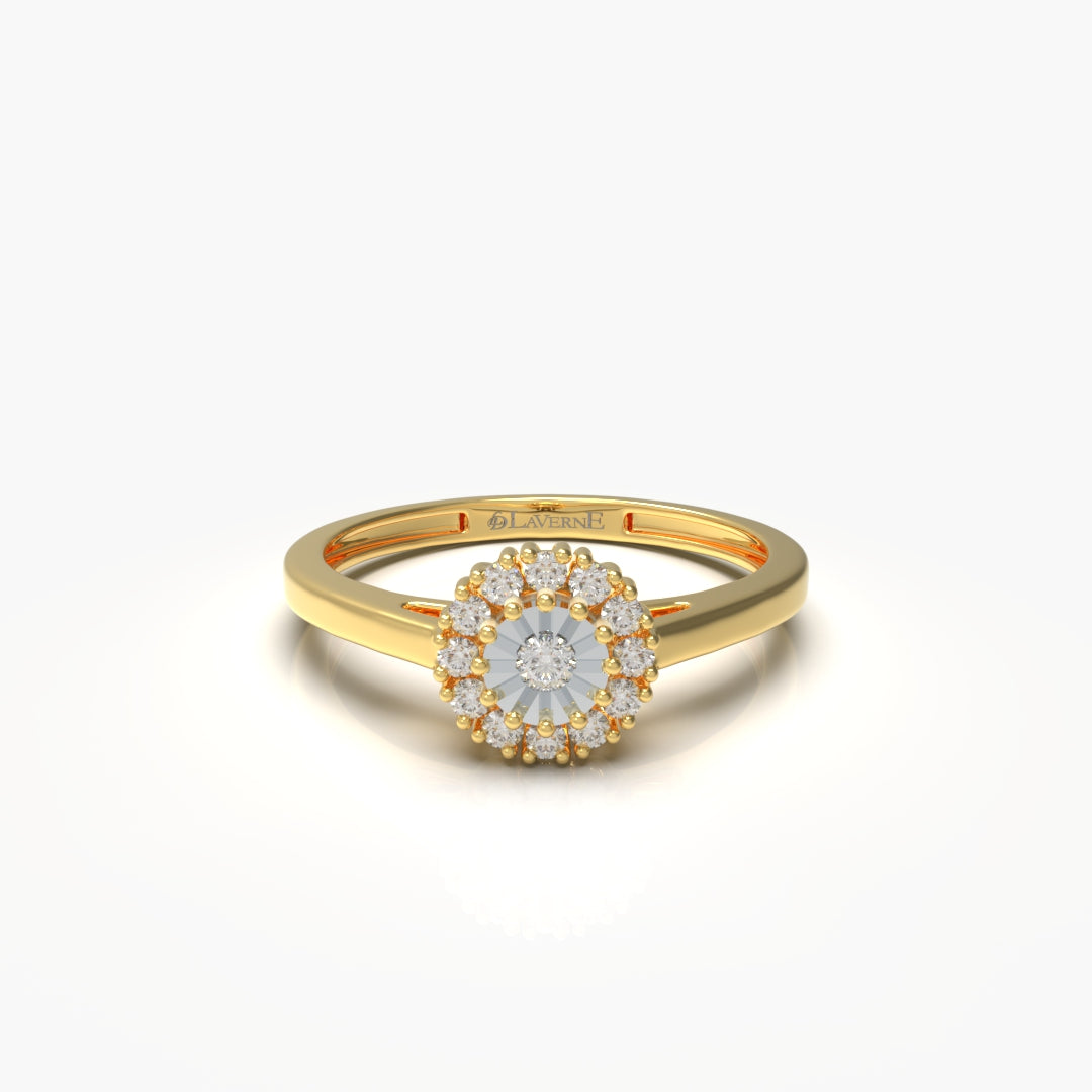 Elegant Floral Diamond Ring
