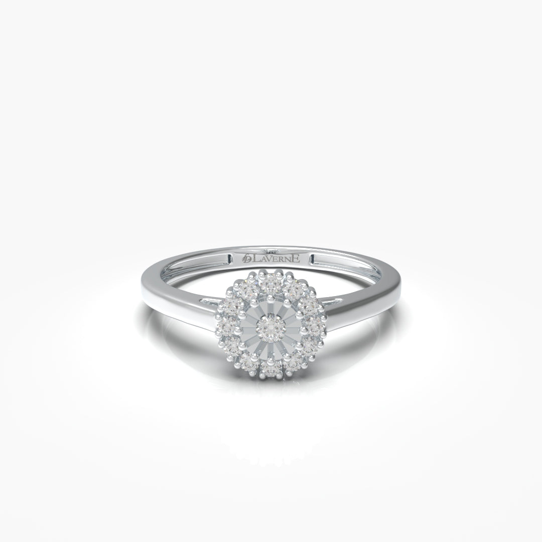 Elegant Floral Diamond Ring