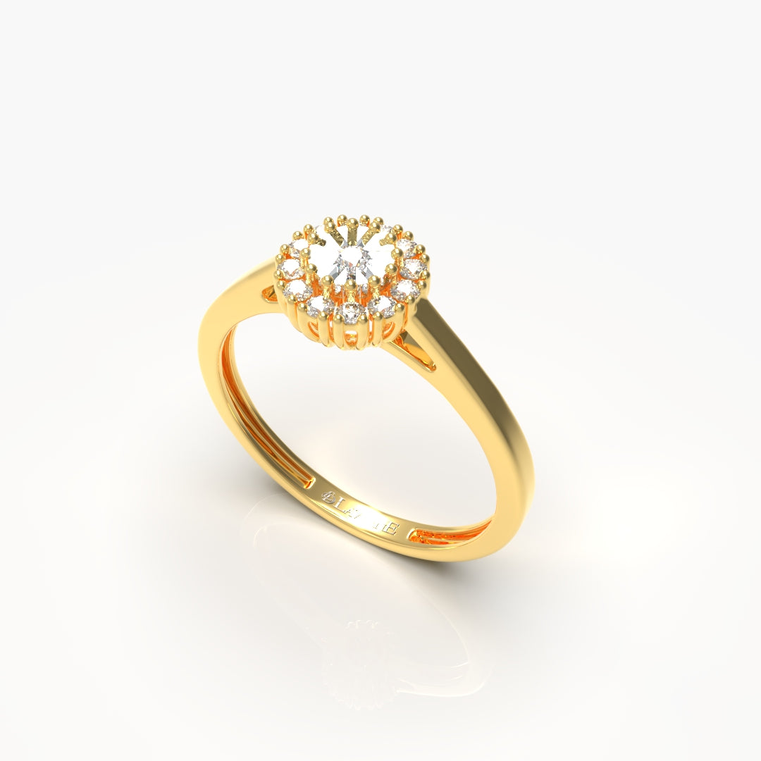 Elegant Floral Diamond Ring