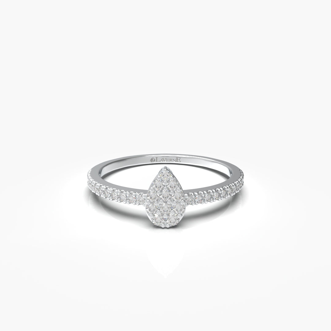 Pear Shaped Diamond Ring
