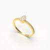 Pear Shaped Diamond Ring