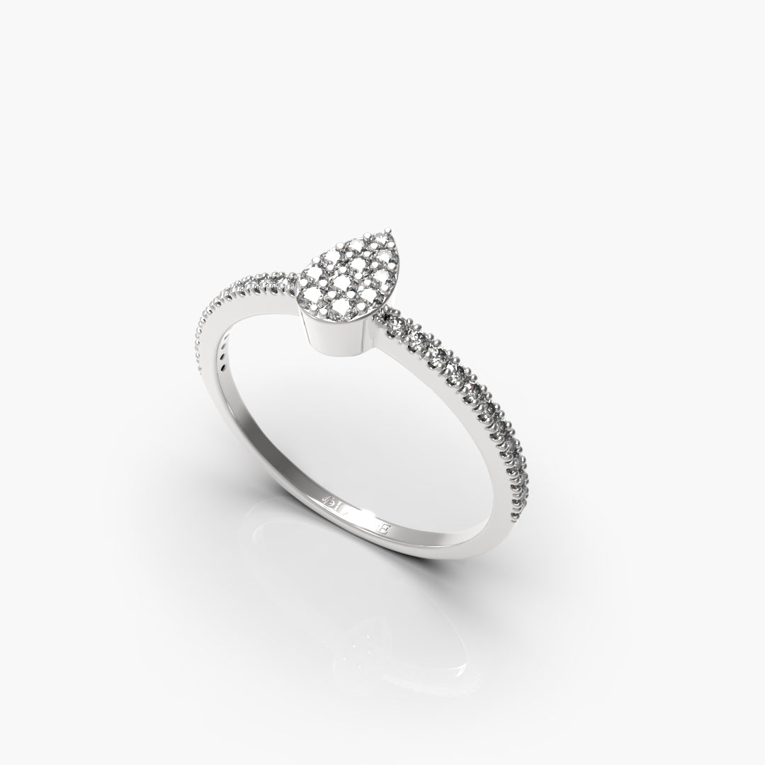 Pear Shaped Diamond Ring