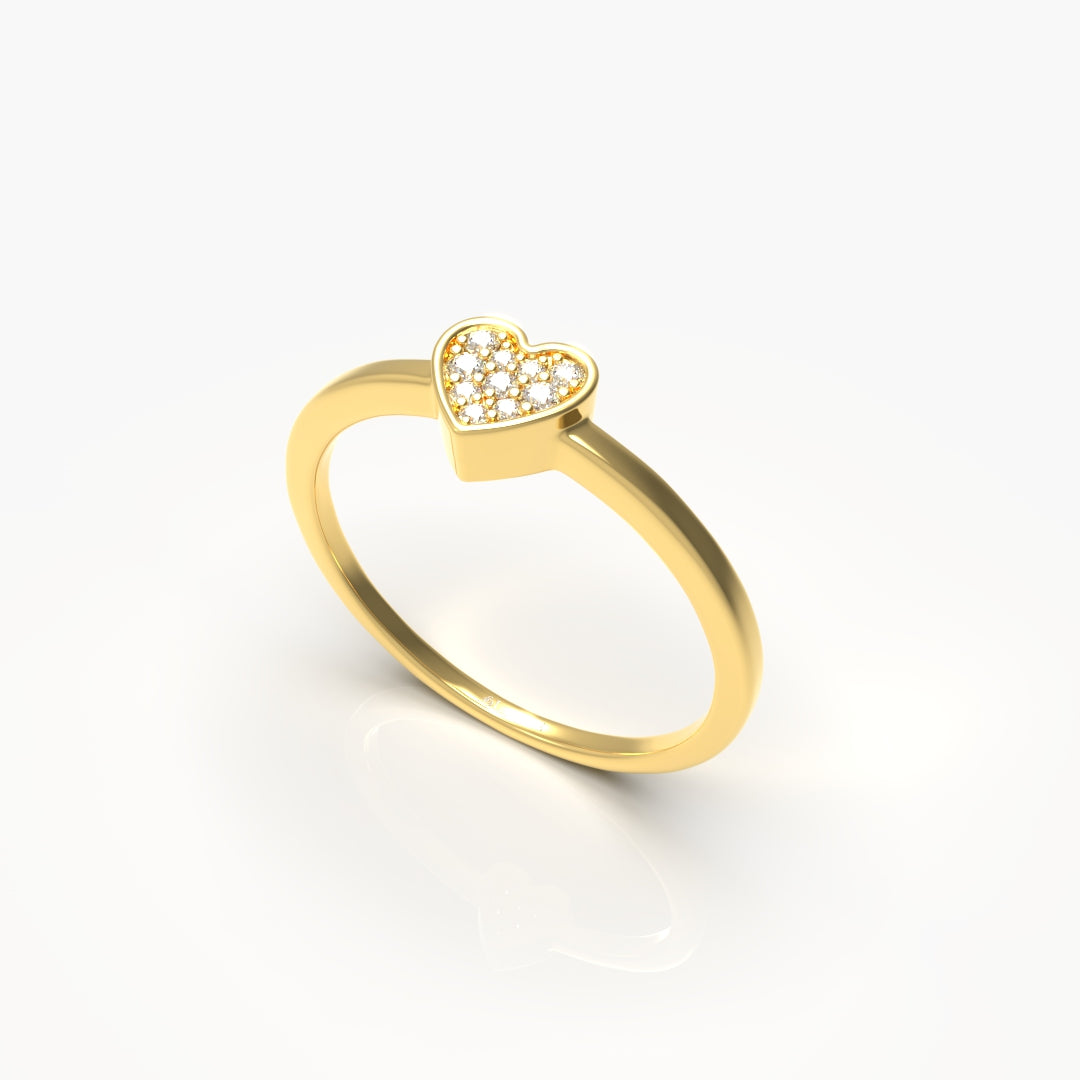 Heart Diamond Ring