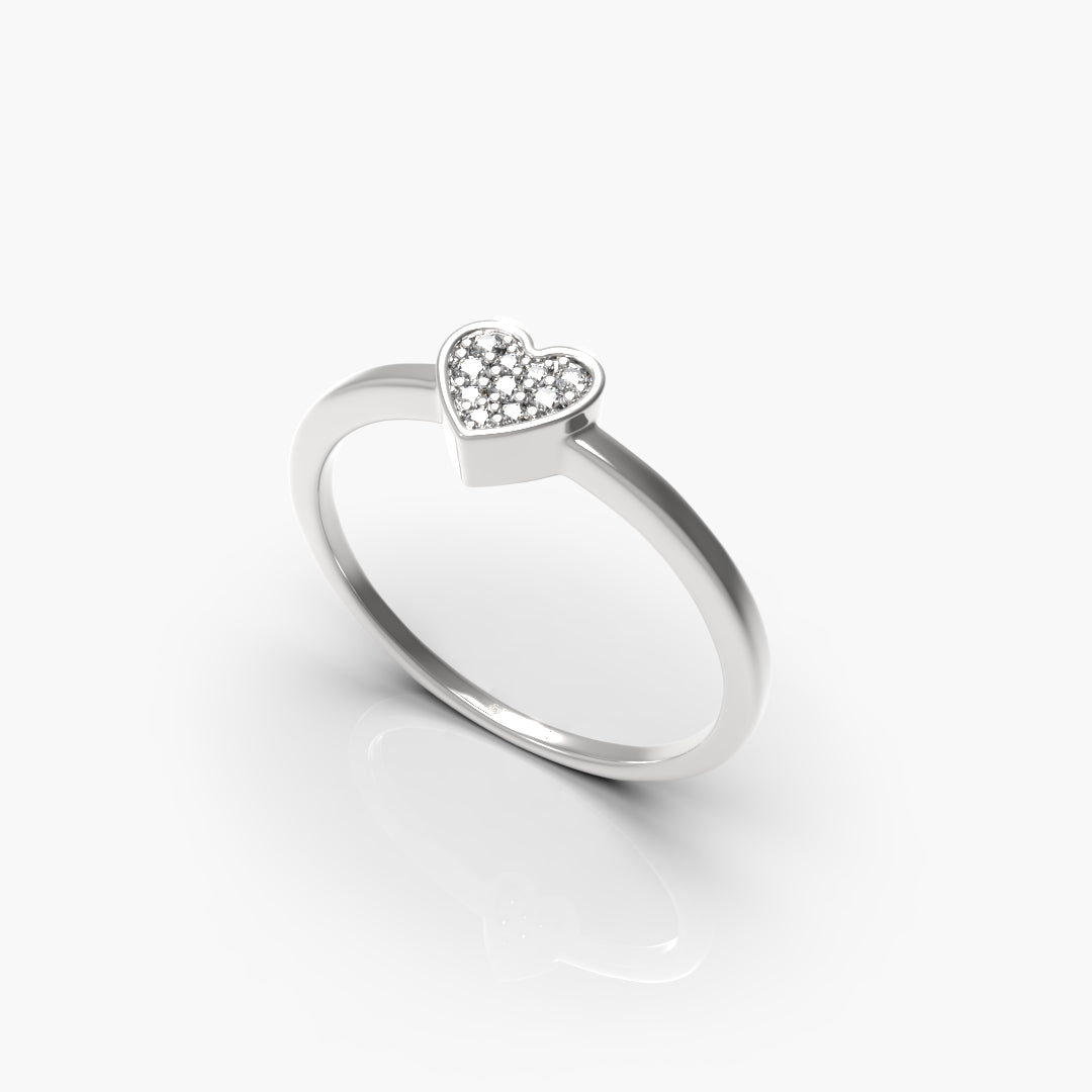 Heart Diamond Ring