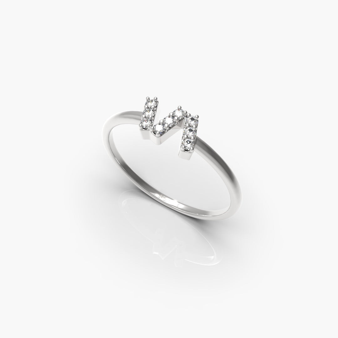 Initial Diamond Ring
