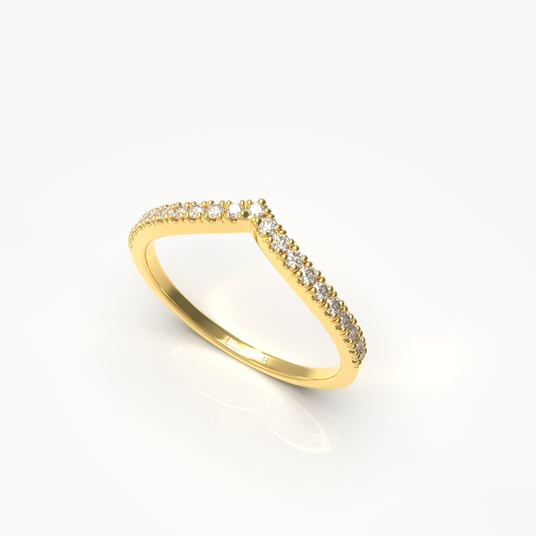 Chevron Diamond Ring