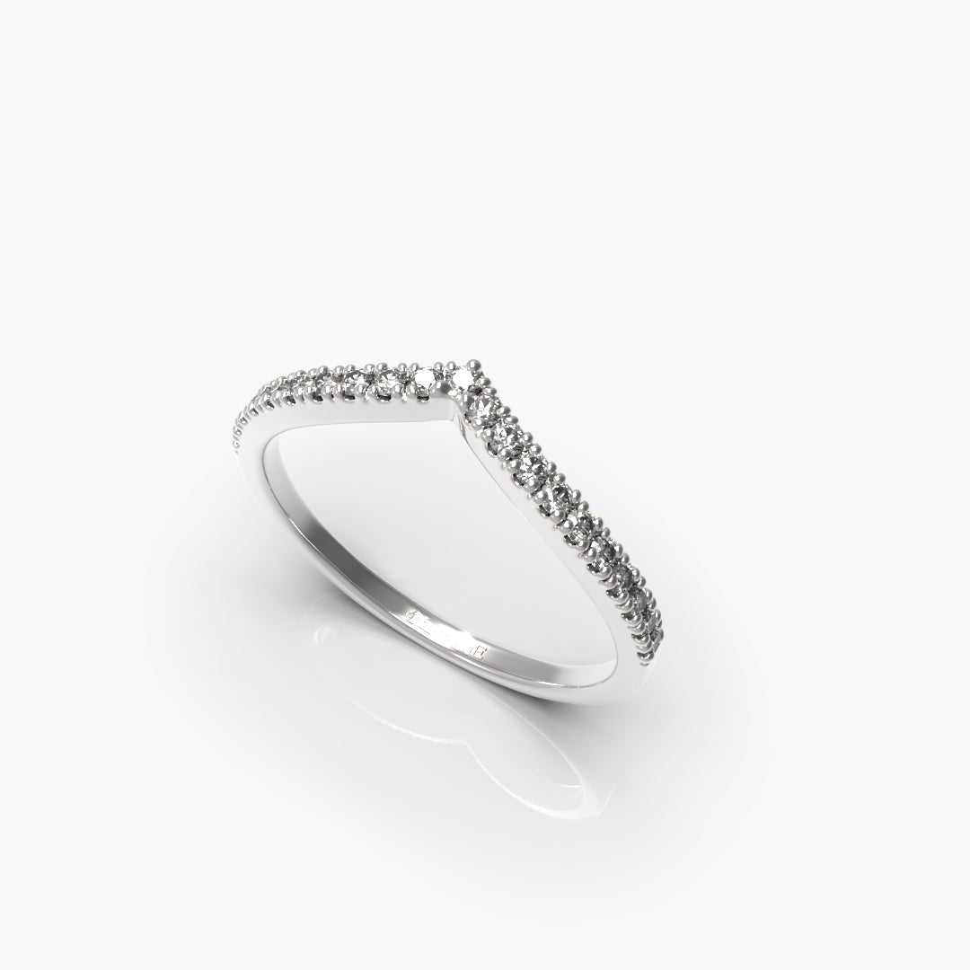 Chevron Diamond Ring