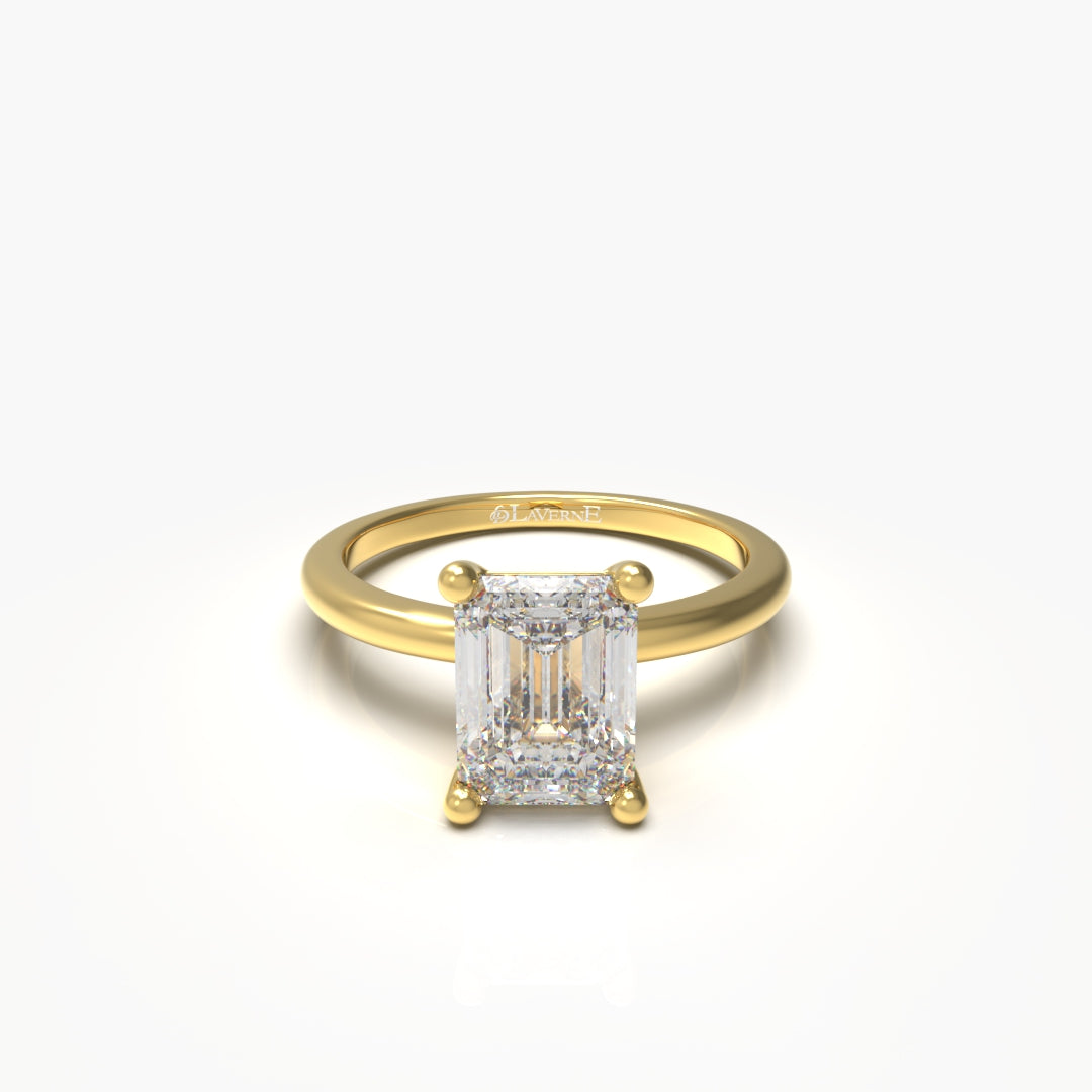 1 Carat Emerald Cut Solitaire Lab Grown Engagement Ring
