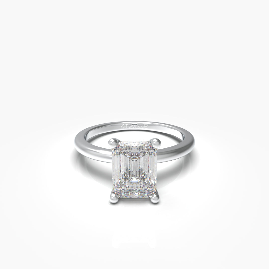 1 Carat Emerald Cut Solitaire Lab Grown Engagement Ring