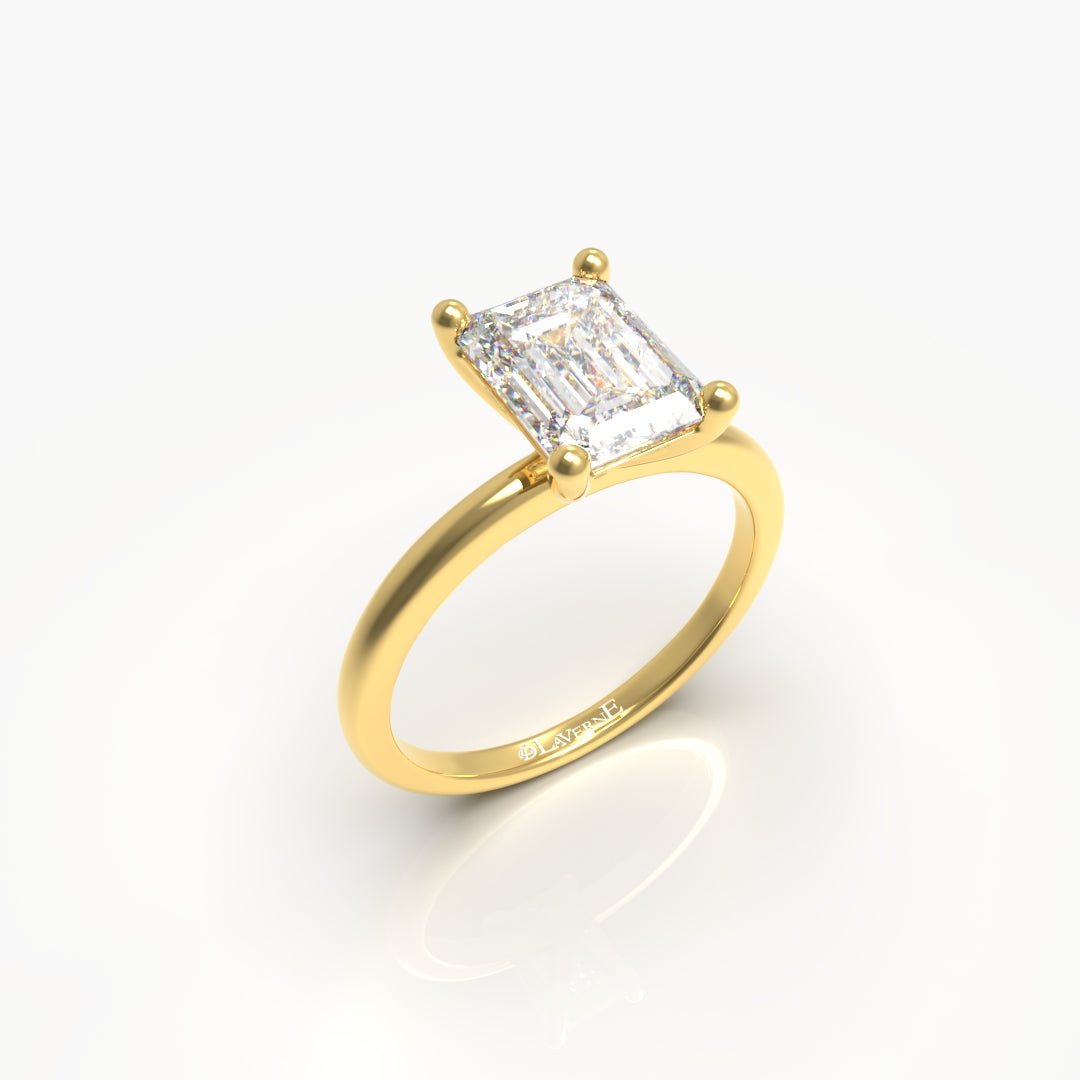 1 Carat Emerald Cut Solitaire Lab Grown Engagement Ring