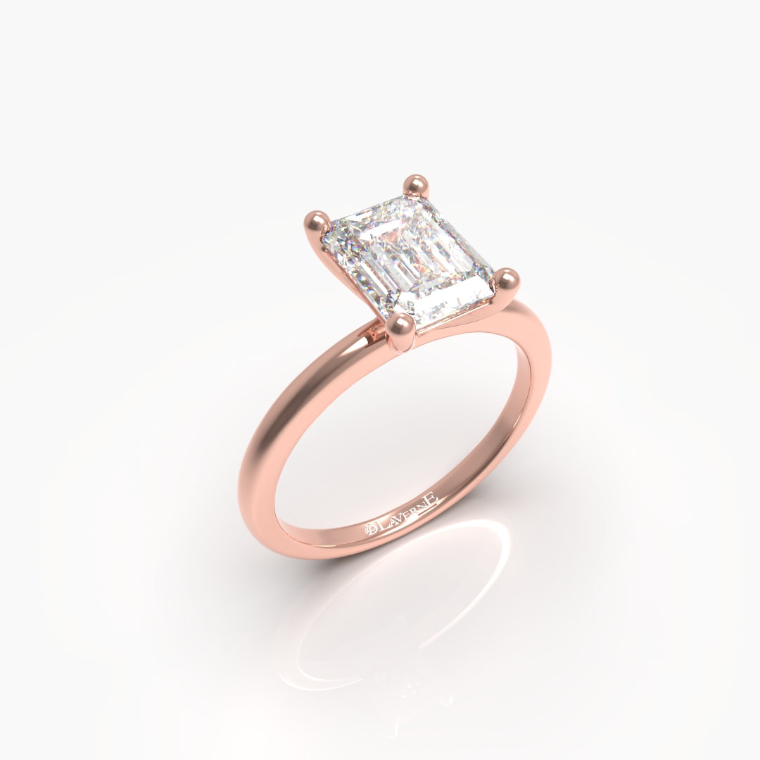1 Carat Emerald Cut Solitaire Lab Grown Engagement Ring