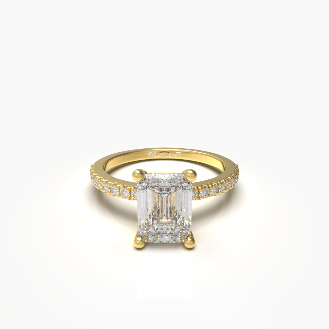 1 Carat Emerald Cut Solitaire Lab Grown Engagement Ring