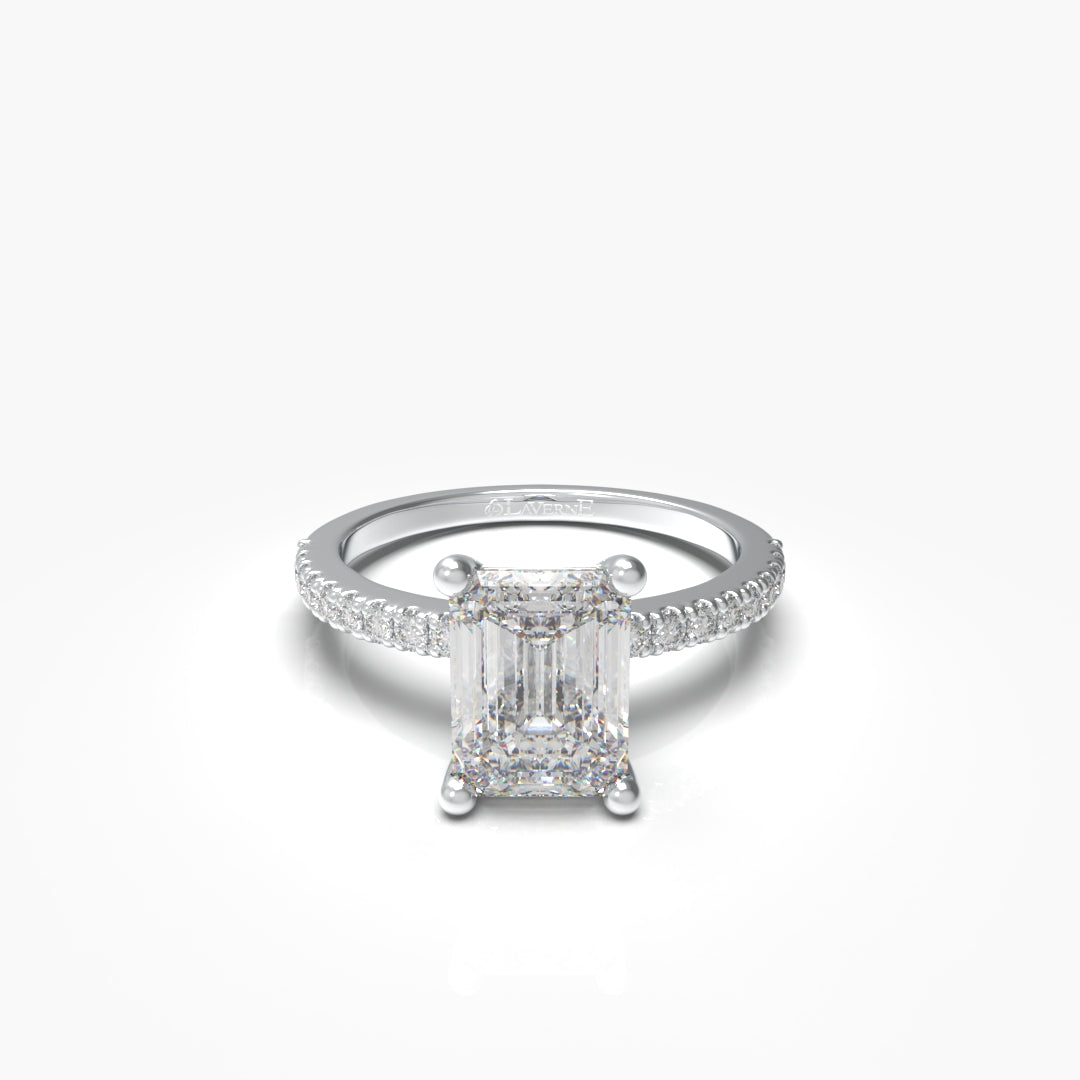 1 Carat Emerald Cut Solitaire Lab Grown Engagement Ring