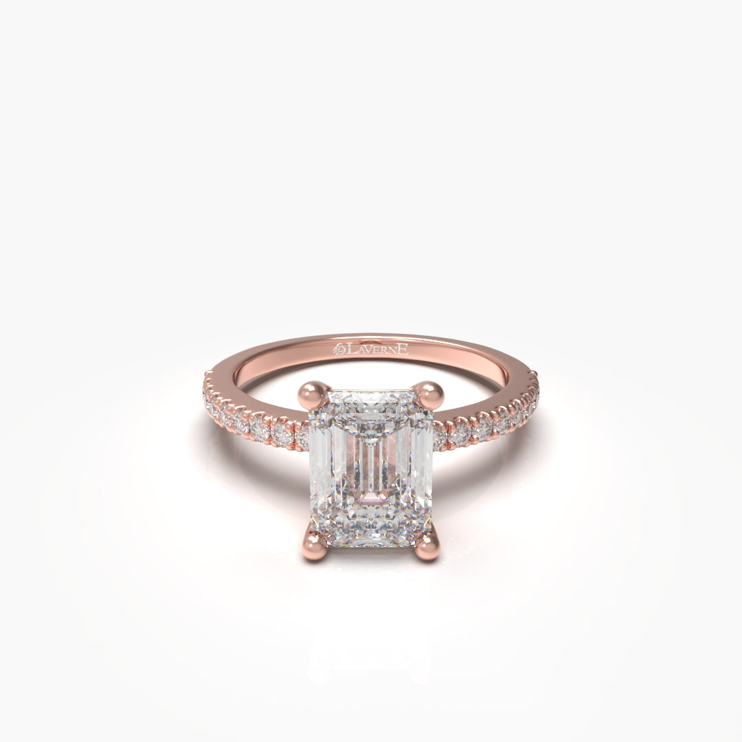 1 Carat Emerald Cut Solitaire Lab Grown Engagement Ring