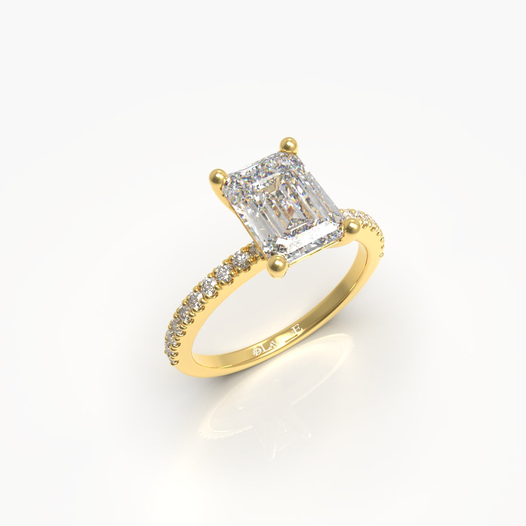 1 Carat Emerald Cut Solitaire Lab Grown Engagement Ring