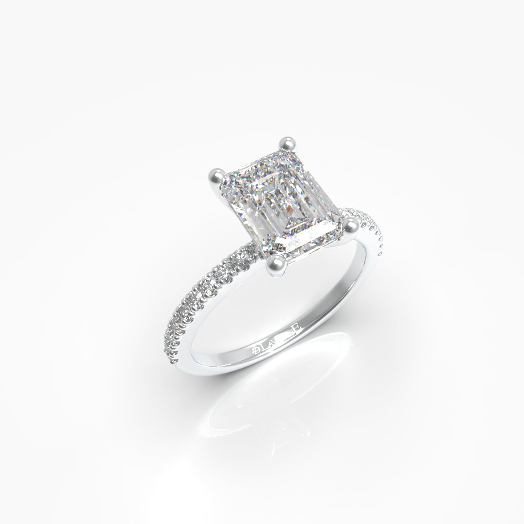 1 Carat Emerald Cut Solitaire Lab Grown Engagement Ring