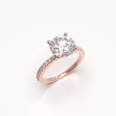 1 Carat Round Solitaire Lab Grown Engagement Ring