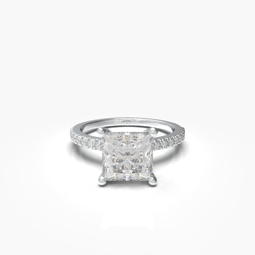 1 Carat Princess Solitaire Lab Grown Engagement Ring