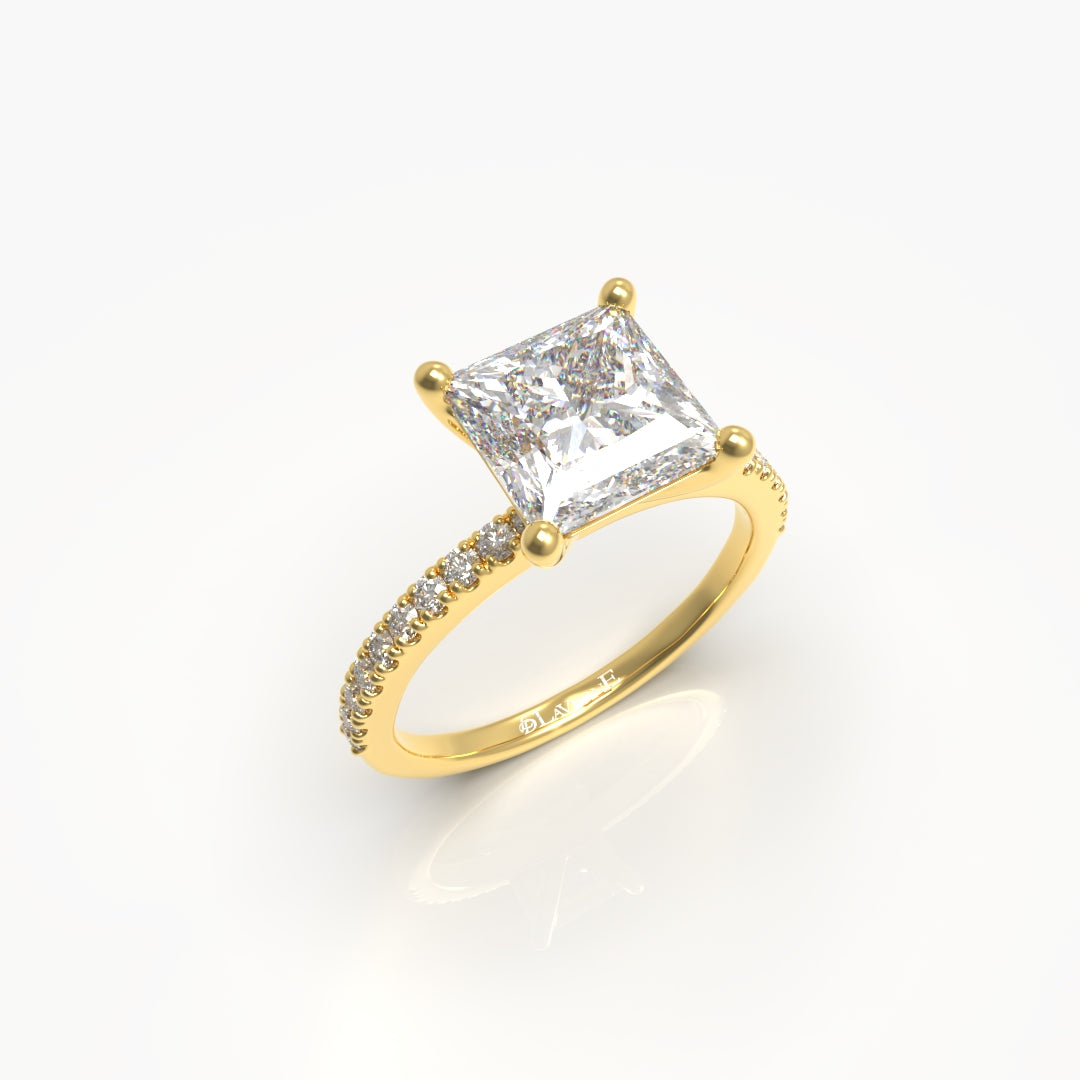 1 Carat Princess Solitaire Lab Grown Engagement Ring
