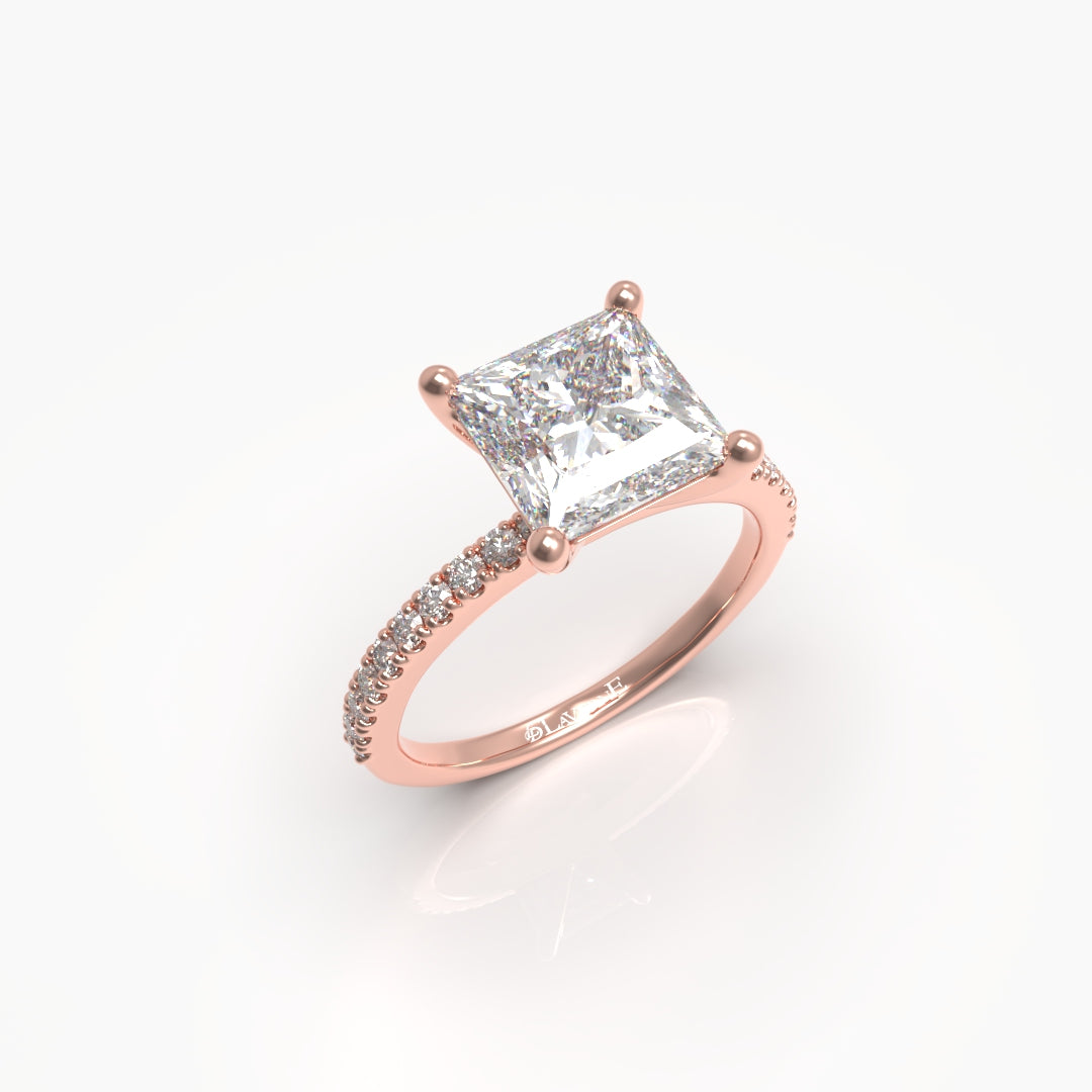 1 Carat Princess Solitaire Lab Grown Engagement Ring
