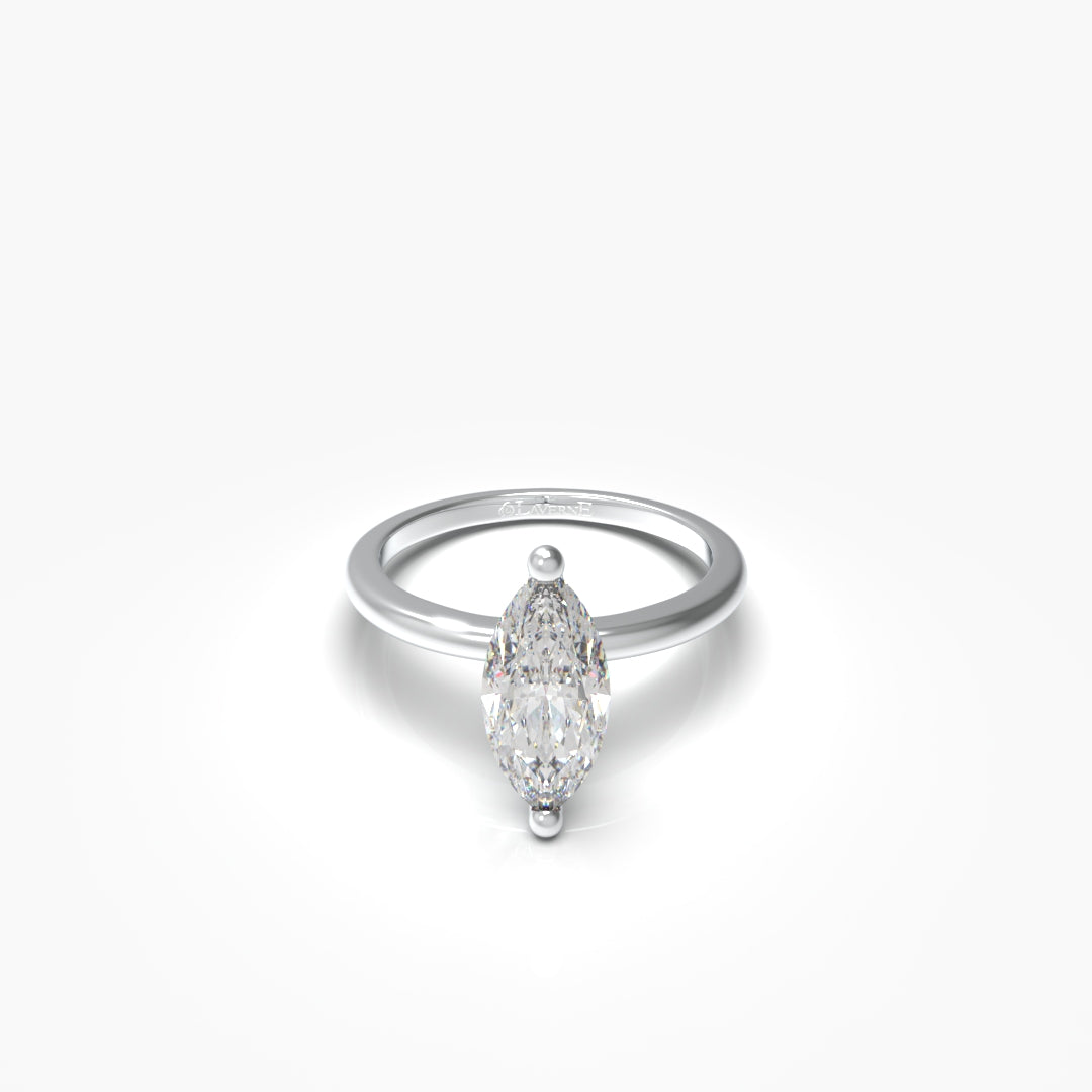 1 Carat Marquise Solitaire Lab Grown Engagement Ring