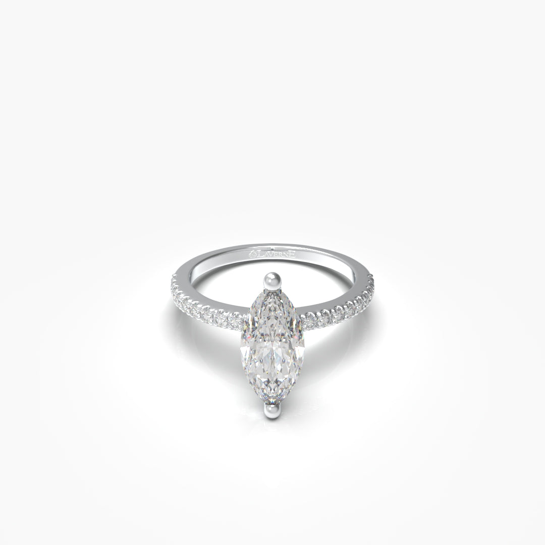 1 Carat Marquise Solitaire Lab Grown Engagement Ring