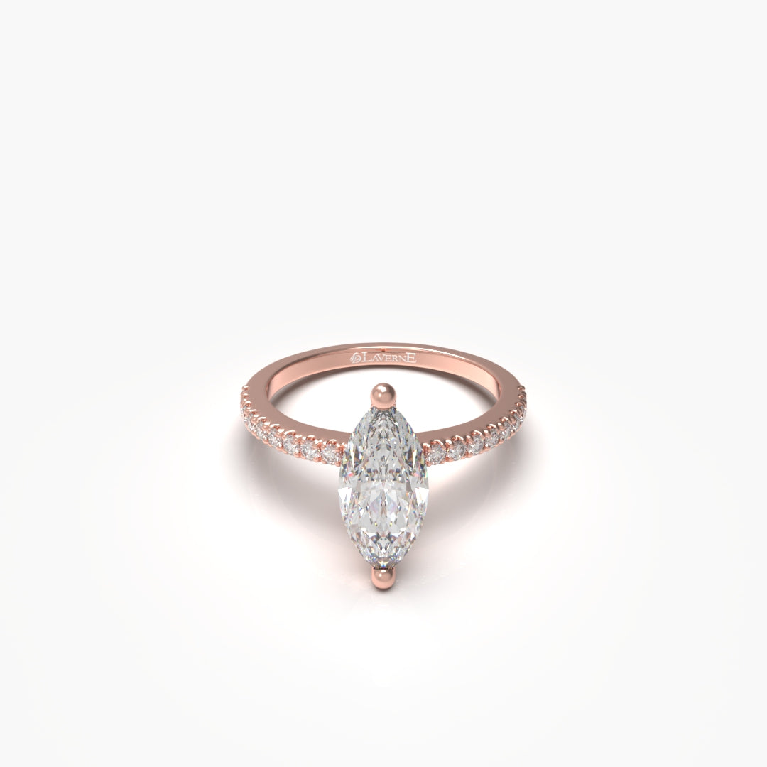 1 Carat Marquise Solitaire Lab Grown Engagement Ring