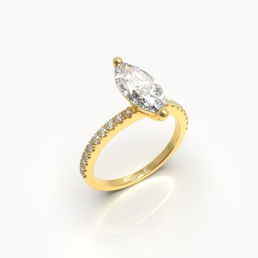 1 Carat Marquise Solitaire Lab Grown Engagement Ring