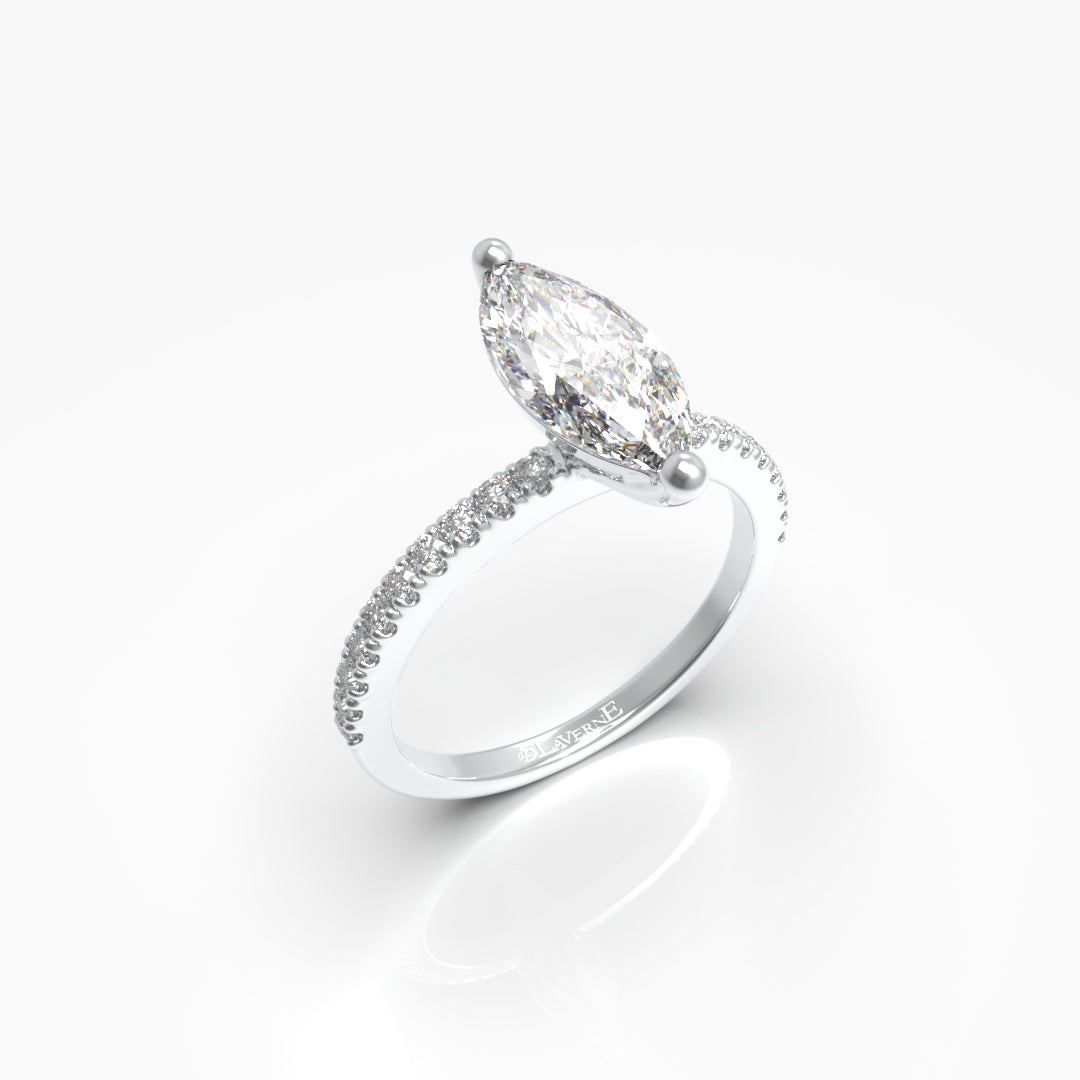 1 Carat Marquise Solitaire Lab Grown Engagement Ring