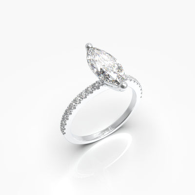 1 Carat Marquise Solitaire Lab Grown Engagement Ring