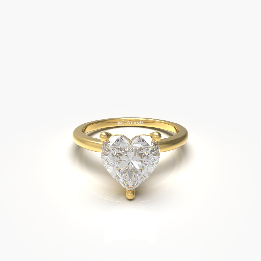 1 Carat Heart Solitaire Lab Grown Engagement Ring