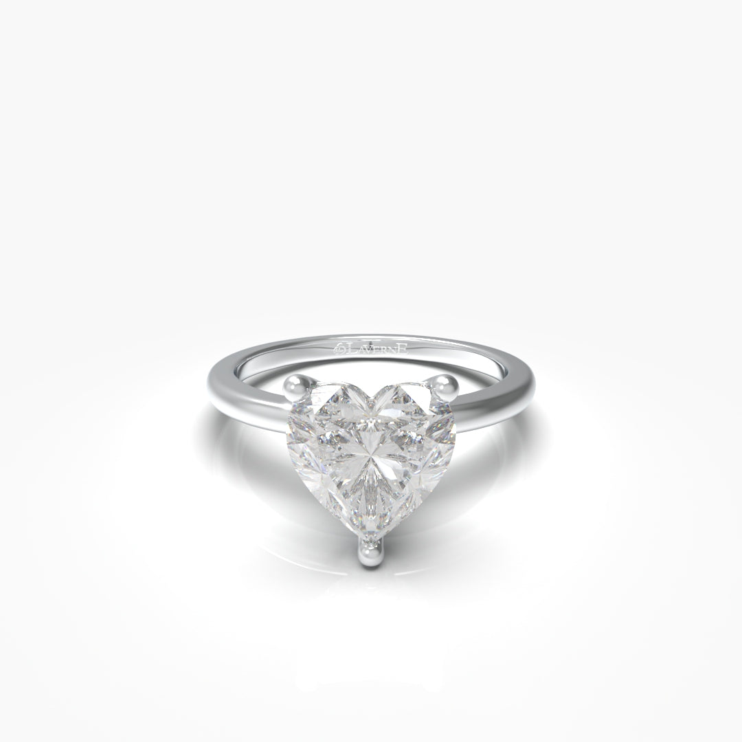 1 Carat Heart Solitaire Lab Grown Engagement Ring