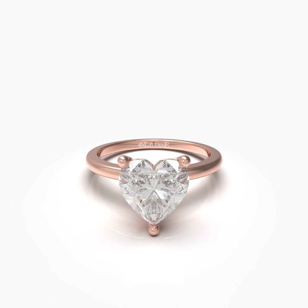 1 Carat Heart Solitaire Lab Grown Engagement Ring