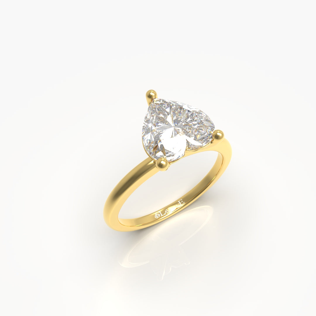 1 Carat Heart Solitaire Lab Grown Engagement Ring