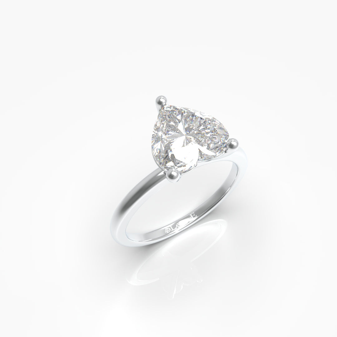 1 Carat Heart Solitaire Lab Grown Engagement Ring