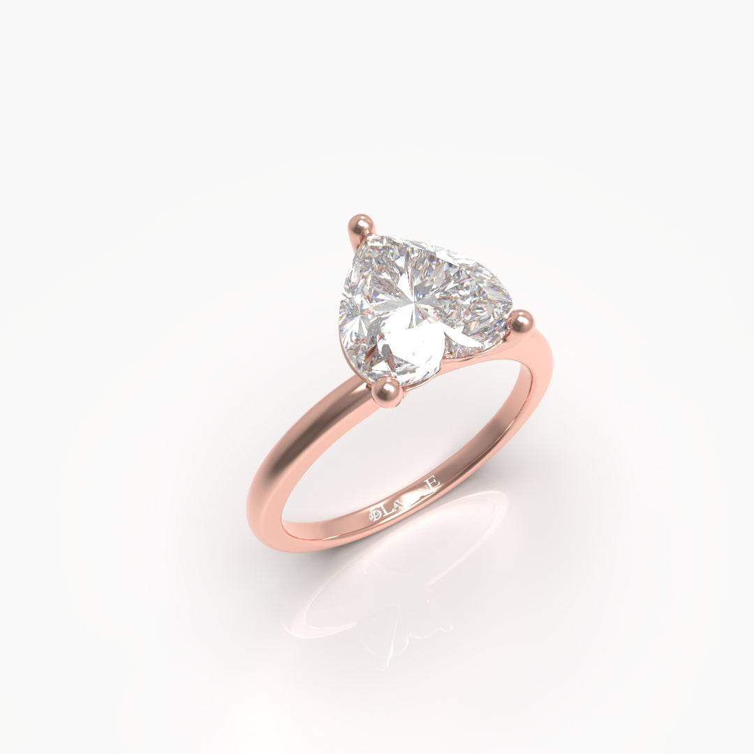1 Carat Heart Solitaire Lab Grown Engagement Ring