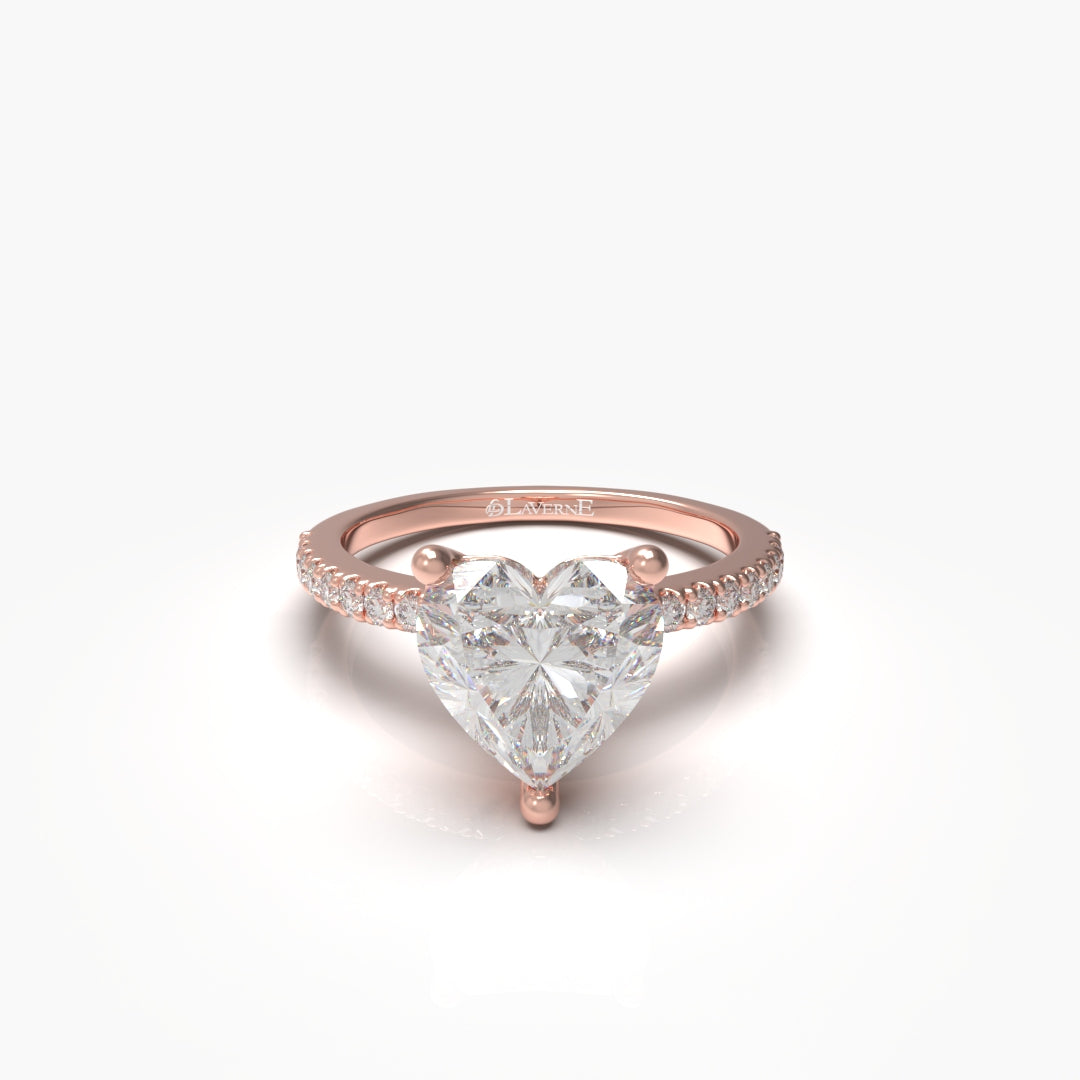 1 Carat Heart Solitaire Lab Grown Engagement Ring