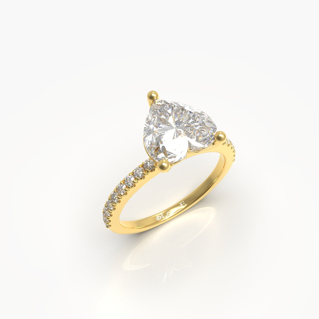 1 Carat Heart Solitaire Lab Grown Engagement Ring