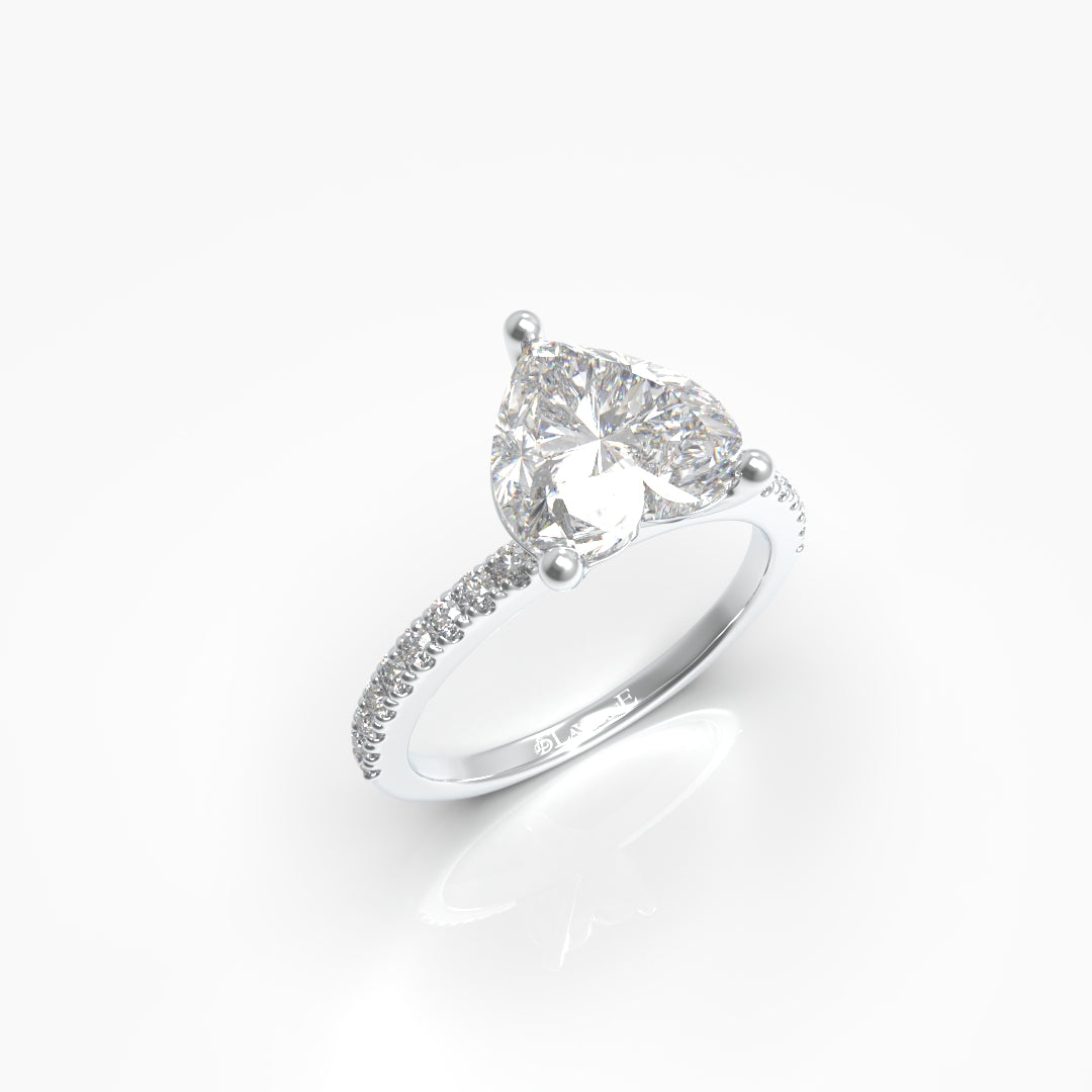 1 Carat Heart Solitaire Lab Grown Engagement Ring
