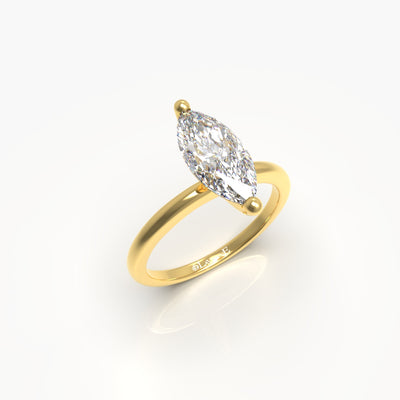 1 Carat Marquise Solitaire Lab Grown Engagement Ring