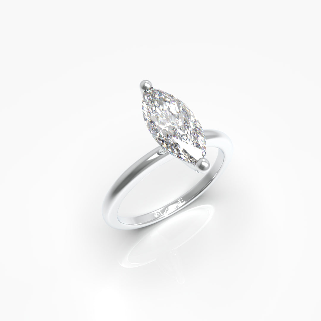 1 Carat Marquise Solitaire Lab Grown Engagement Ring