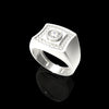 Men Silver Lab Grown Diamond Ring