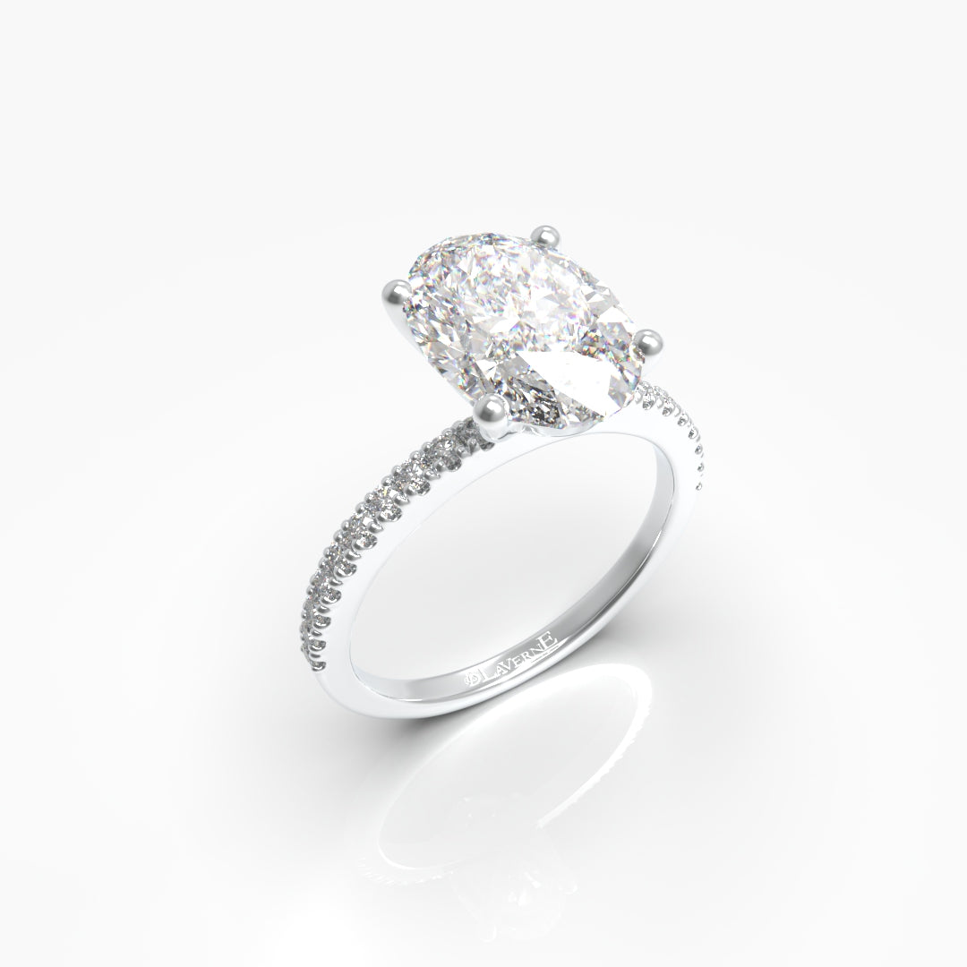1 Carat Oval Solitaire Lab Grown Engagement Ring