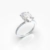 1 Carat Oval Solitaire Lab Grown Engagement Ring