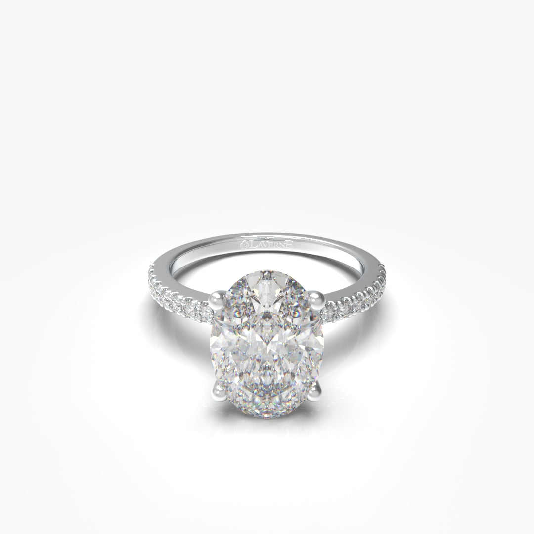 1 Carat Oval Solitaire Lab Grown Engagement Ring