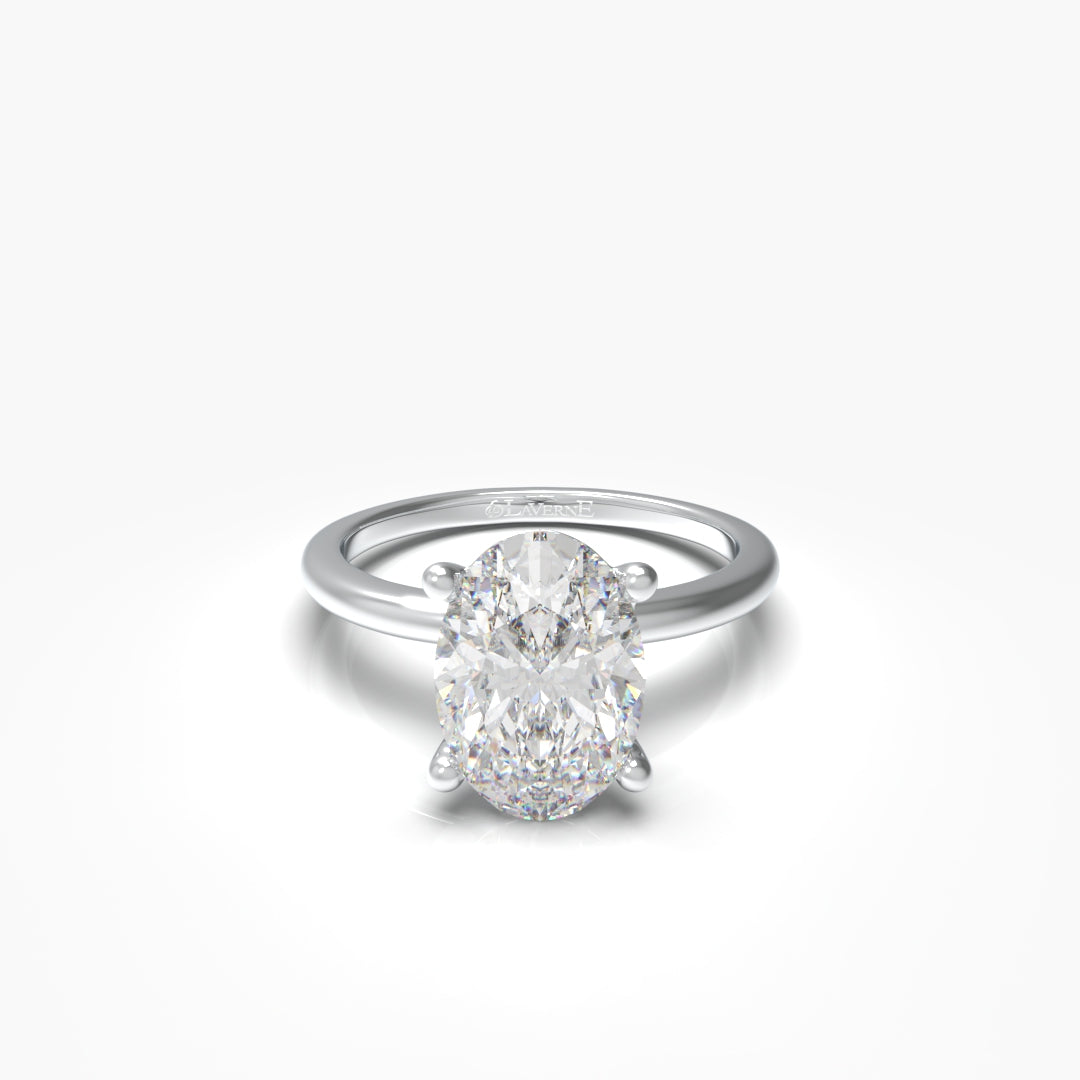 1 Carat Oval Solitaire Lab Grown Engagement Ring